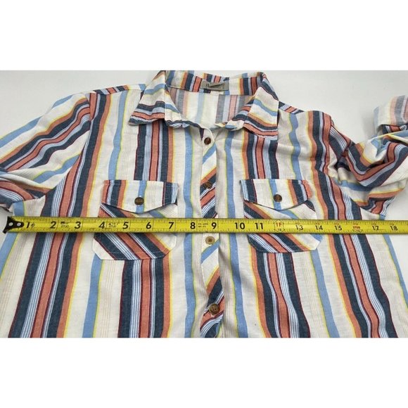 Passport Women Large Multicolored Button Up Long Sleeve Shirt Comfortable Ranch - Picture 8 of 13